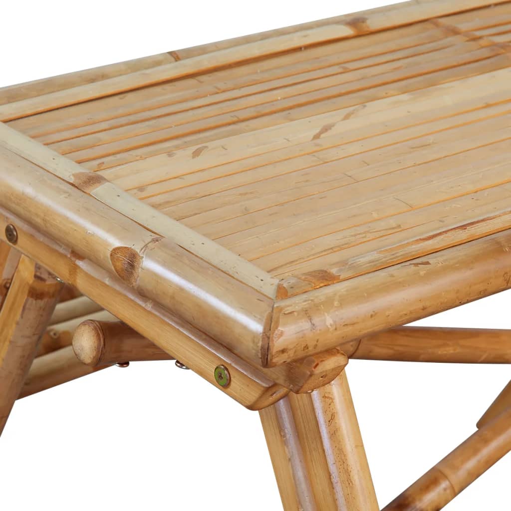Masă de picnic, 120x120x78 cm, bambus - Lando