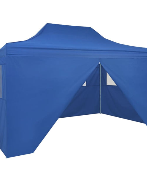 Загрузите изображение в средство просмотра галереи, 42512 Foldable Tent Pop-Up with 4 Side Walls 3x4,5 m Blue Lando - Lando
