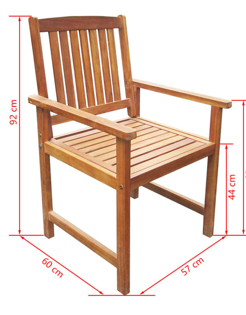 Загрузите изображение в средство просмотра галереи, Set mobilier de exterior, 7 piese, lemn masiv de acacia - Lando
