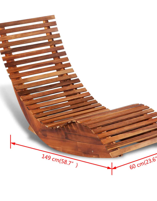 Încărcați imaginea în vizualizatorul Galerie, Balansoar șezlong din lemn de acacia - Lando
