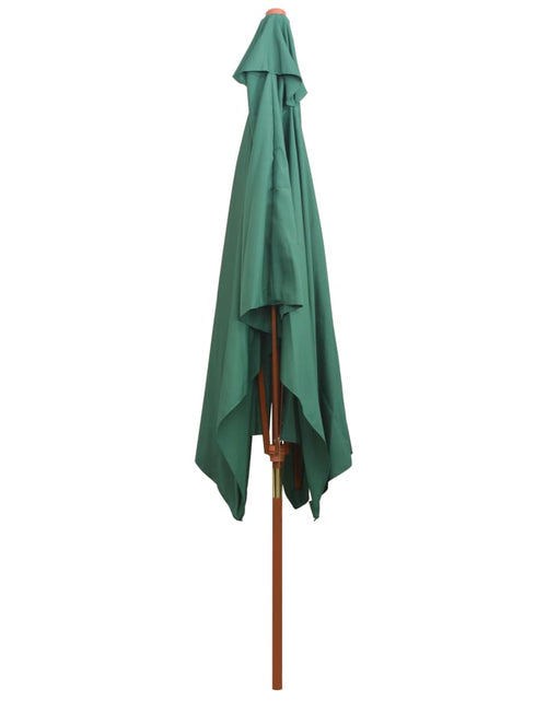 Загрузите изображение в средство просмотра галереи, Umbrelă de soare cu stâlp de lemn 200x300 cm, verde Lando - Lando
