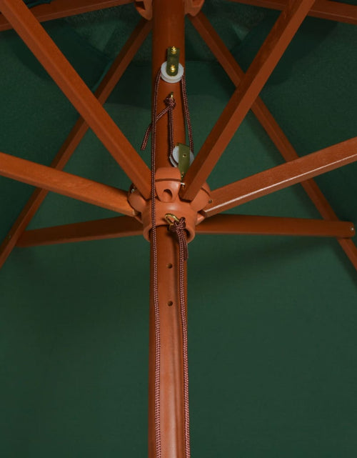Încărcați imaginea în vizualizatorul Galerie, Umbrelă de soare cu stâlp de lemn 200x300 cm, verde Lando - Lando
