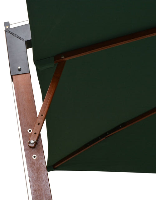 Încărcați imaginea în vizualizatorul Galerie, Umbrelă de soare suspendată, stâlp de lemn, 300x300 cm, verde Lando - Lando
