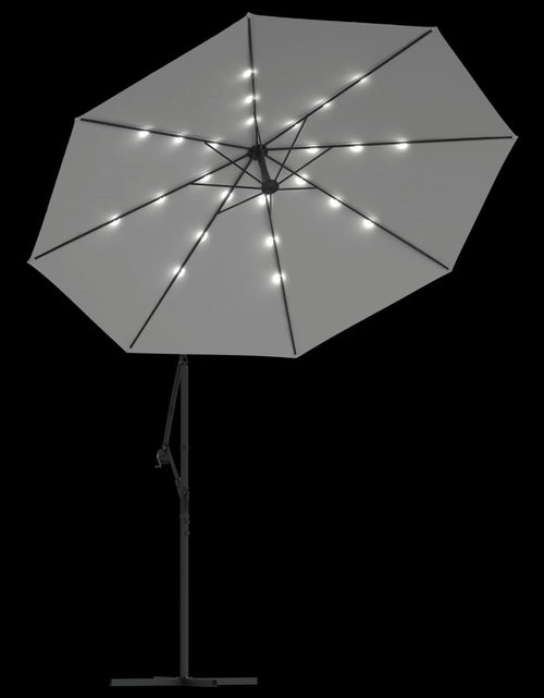 Încărcați imaginea în vizualizatorul Galerie, Umbrelă soare suspendată, iluminare LED, stâlp metalic 300 cm - Lando
