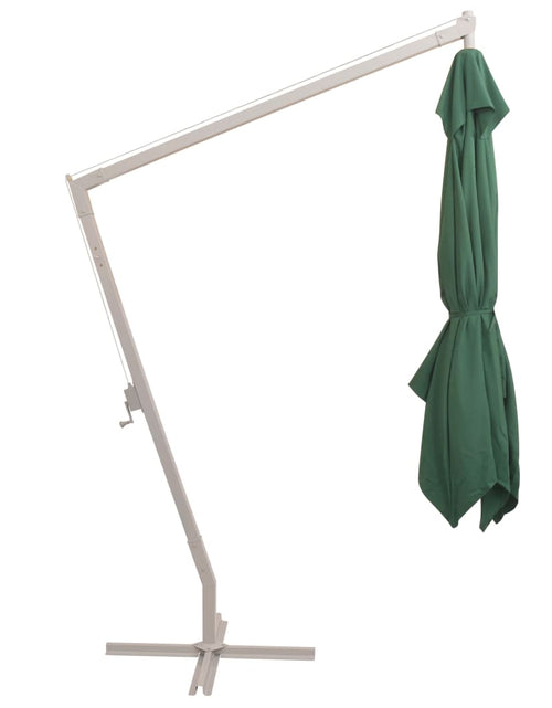 Загрузите изображение в средство просмотра галереи, Umbrelă suspendată, stâlp de aluminiu, 300x300 cm, verde - Lando
