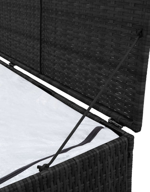 Încărcați imaginea în vizualizatorul Galerie, Ladă de depozitare de grădină, negru, 150x50x60 cm, poliratan - Lando
