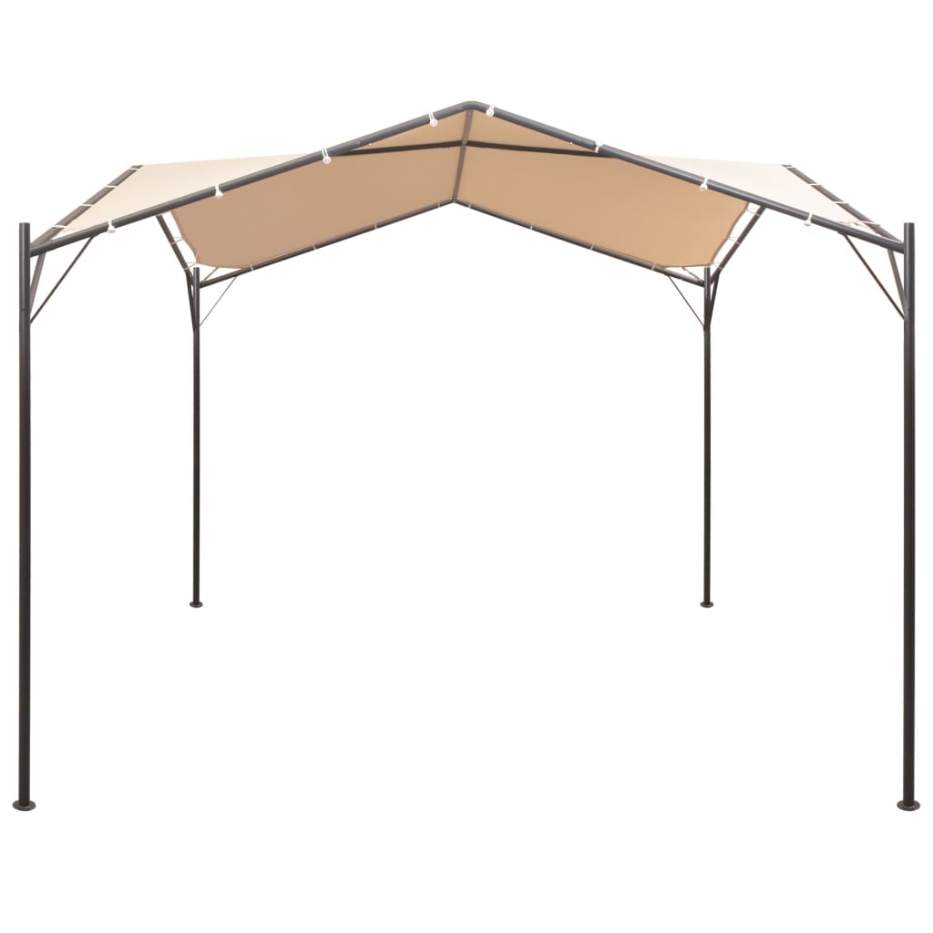 Pavilion foișor cort cu baldachin, 4x4 m, oțel, bej Lando - Lando