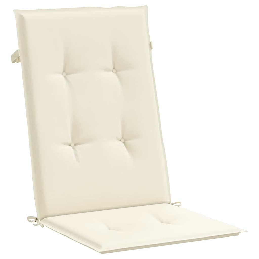 Perne scaun cu spătar înalt, 2 buc., crem, 120x50x3 cm, textil - Lando