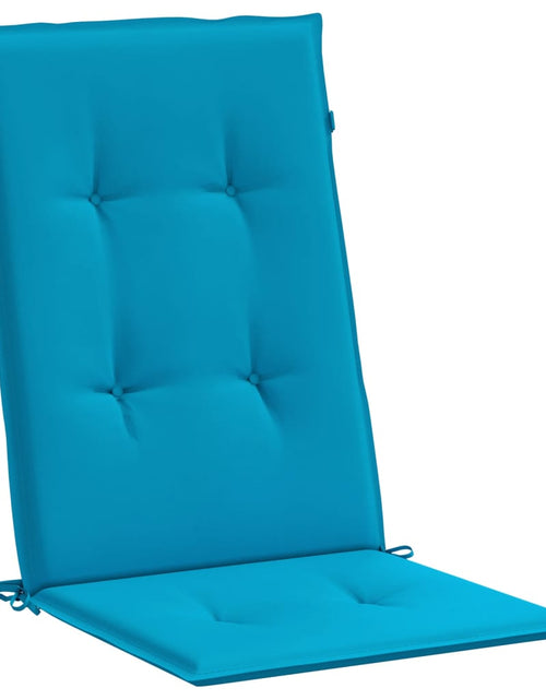 Загрузите изображение в средство просмотра галереи, Perne scaun spătar înalt, 2 buc., albastru, 120x50x3 cm, textil - Lando
