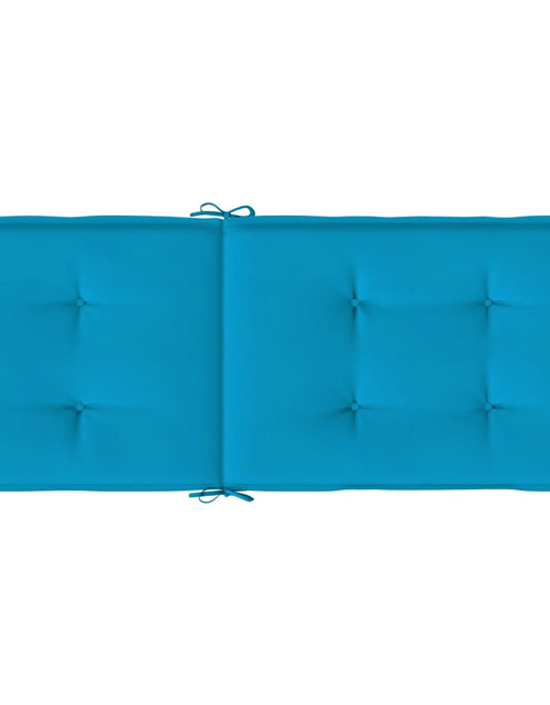 Încărcați imaginea în vizualizatorul Galerie, Perne scaun spătar înalt, 2 buc., albastru, 120x50x3 cm, textil - Lando
