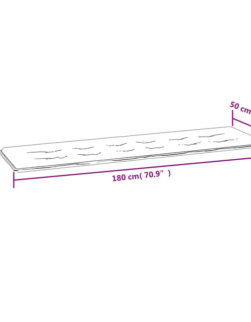 Загрузите изображение в средство просмотра галереи, Pernă de bancă de grădină, albastru, 180x50x3 cm, textil oxford - Lando
