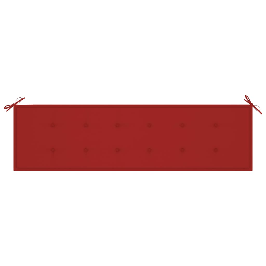 Pernă pentru bancă de grădină, roșu, 180x50x3 cm Lando - Lando