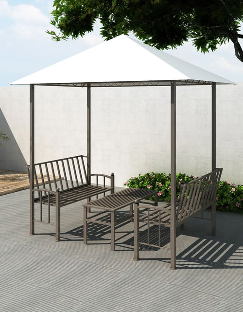 Încărcați imaginea în vizualizatorul Galerie, Pavilion de grădină cu masă și bănci 2,5x1,5x2,4 m Lando - Lando

