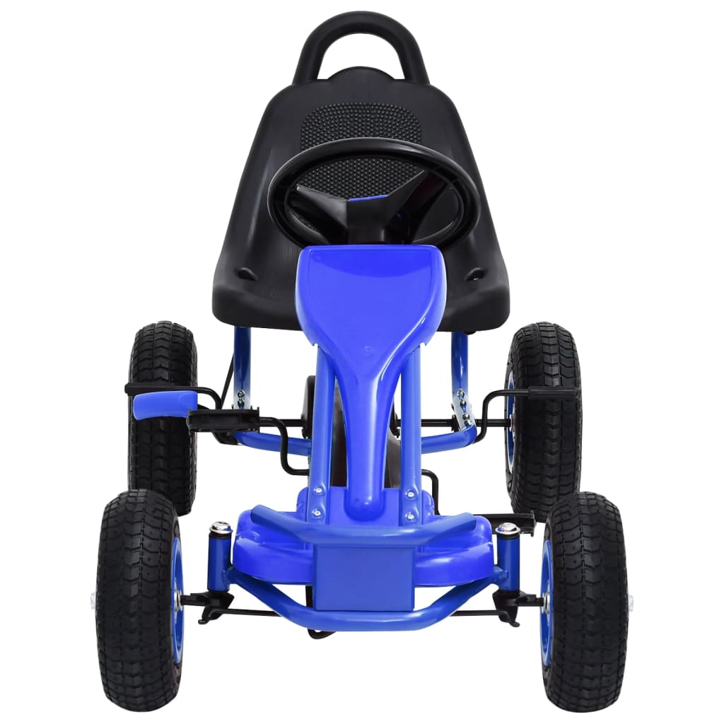 Mașinuță kart cu pedale și roți pneumatice, albastru Lando - Lando