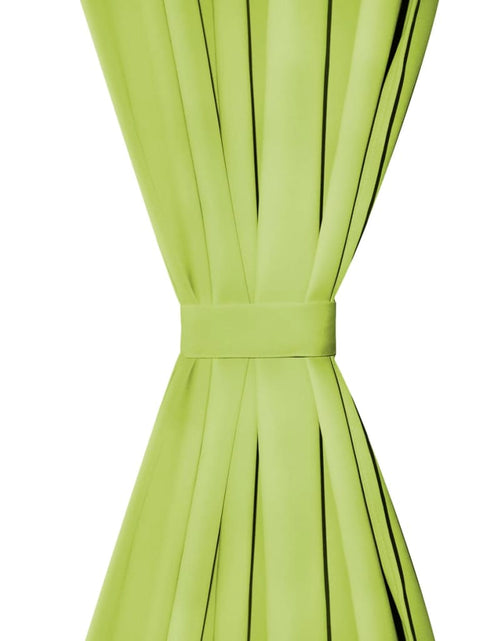 Încărcați imaginea în vizualizatorul Galerie, Draperii micro-satin cu bride, 2 buc, verde, 140 x 225 cm - Lando
