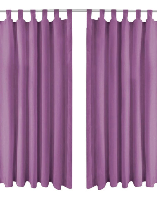 Încărcați imaginea în vizualizatorul Galerie, Draperii micro-satin cu bride, 2 buc, 140 x 225 cm, violet Lando - Lando

