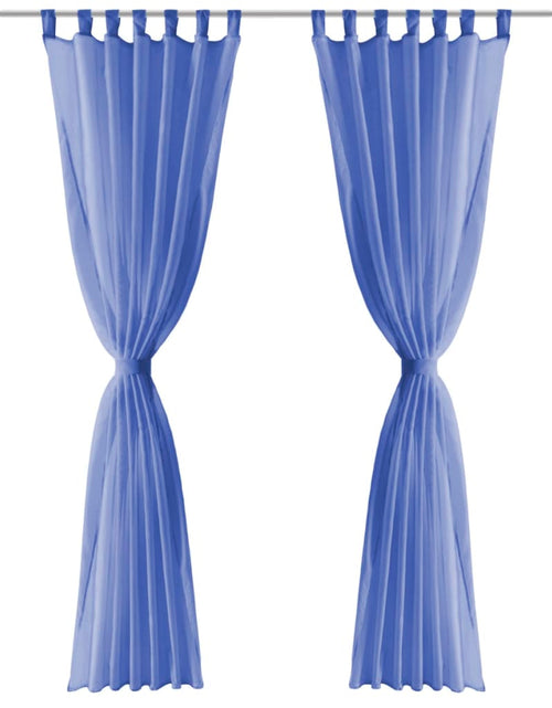 Încărcați imaginea în vizualizatorul Galerie, Draperii din voal, 2 buc., 140 x 225 cm, albastru regal - Lando
