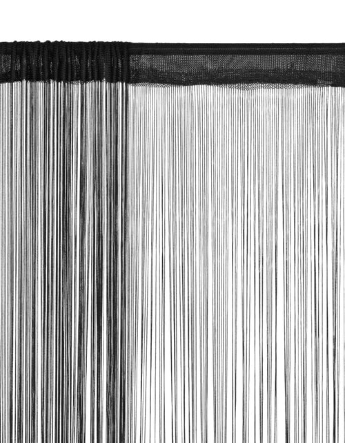 Încărcați imaginea în vizualizatorul Galerie, Draperii cu franjuri, 2 buc., 100 x 250 cm, negru - Lando

