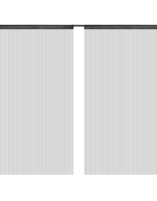 Încărcați imaginea în vizualizatorul Galerie, Draperii cu franjuri, 2 buc., 140 x 250 cm, negru - Lando
