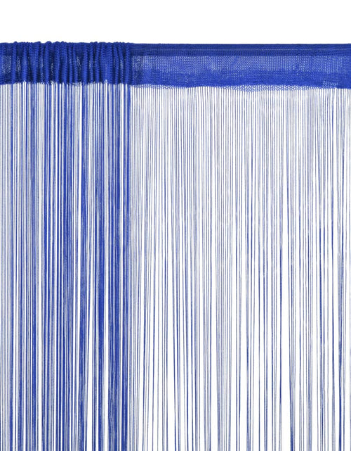 Загрузите изображение в средство просмотра галереи, Draperii cu franjuri, 2 buc., 100 x 250 cm, albastru - Lando
