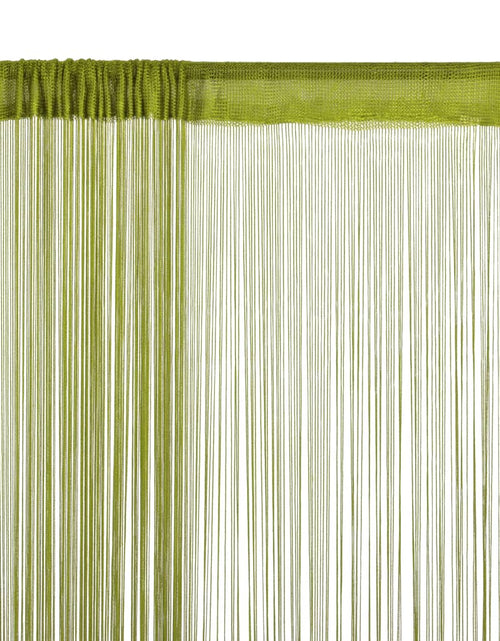 Încărcați imaginea în vizualizatorul Galerie, Draperii cu franjuri, 2 buc., 100 x 250 cm, verde - Lando
