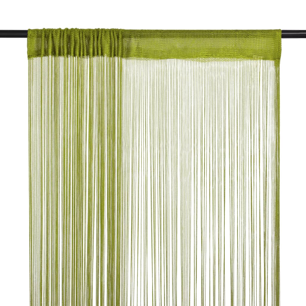 Draperii cu franjuri, 2 buc., 140 x 250 cm, verde - Lando