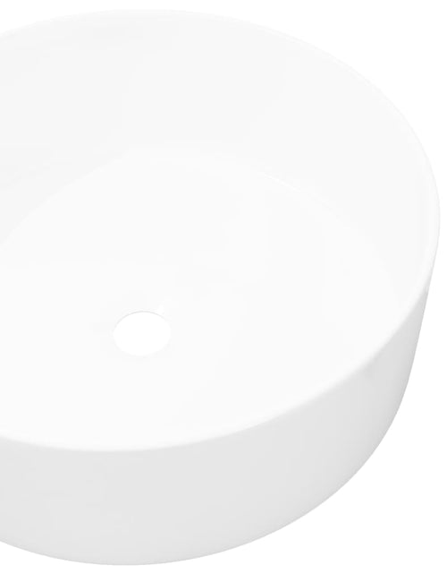 Загрузите изображение в средство просмотра галереи, Chiuvetă de baie din ceramică, rotundă, 40 x 15 cm, alb Lando - Lando
