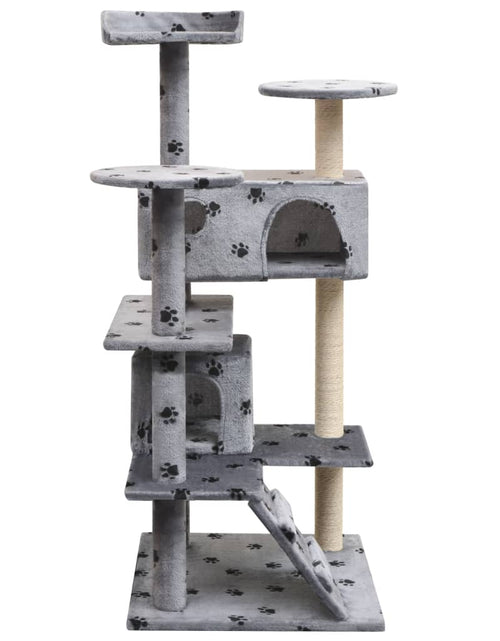 Загрузите изображение в средство просмотра галереи, Ansamblu pisici cu funie de sisal, 125 cm, imprimeu lăbuțe, gri Lando - Lando
