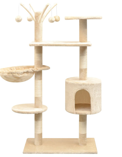 Încărcați imaginea în vizualizatorul Galerie, Ansamblu pisici, stâlpi cu funie de sisal, 125 cm, bej Lando - Lando
