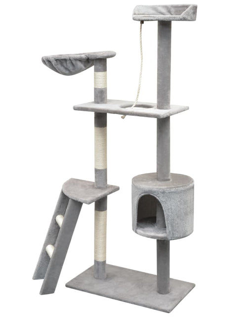Încărcați imaginea în vizualizatorul Galerie, Ansamblu pisici, stâlpi cu funie de sisal, 150 cm, gri Lando - Lando
