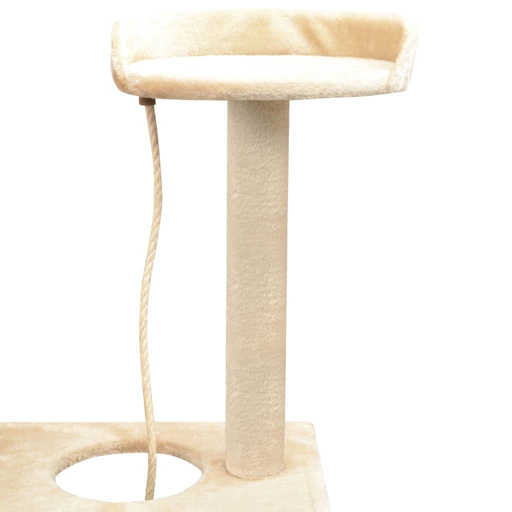 Ansamblu pentru pisici, stâlpi cu funie de sisal, 150 cm, bej Lando - Lando