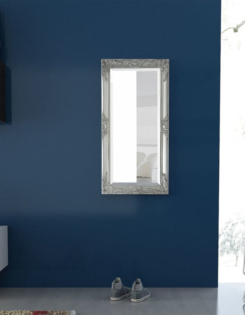 Încărcați imaginea în vizualizatorul Galerie, Oglindă verticală în stil baroc, 100 x 50 cm, argintiu - Lando
