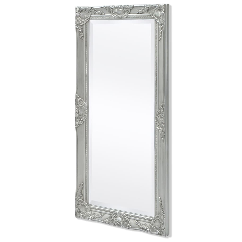 Oglindă verticală în stil baroc, 100 x 50 cm, argintiu - Lando