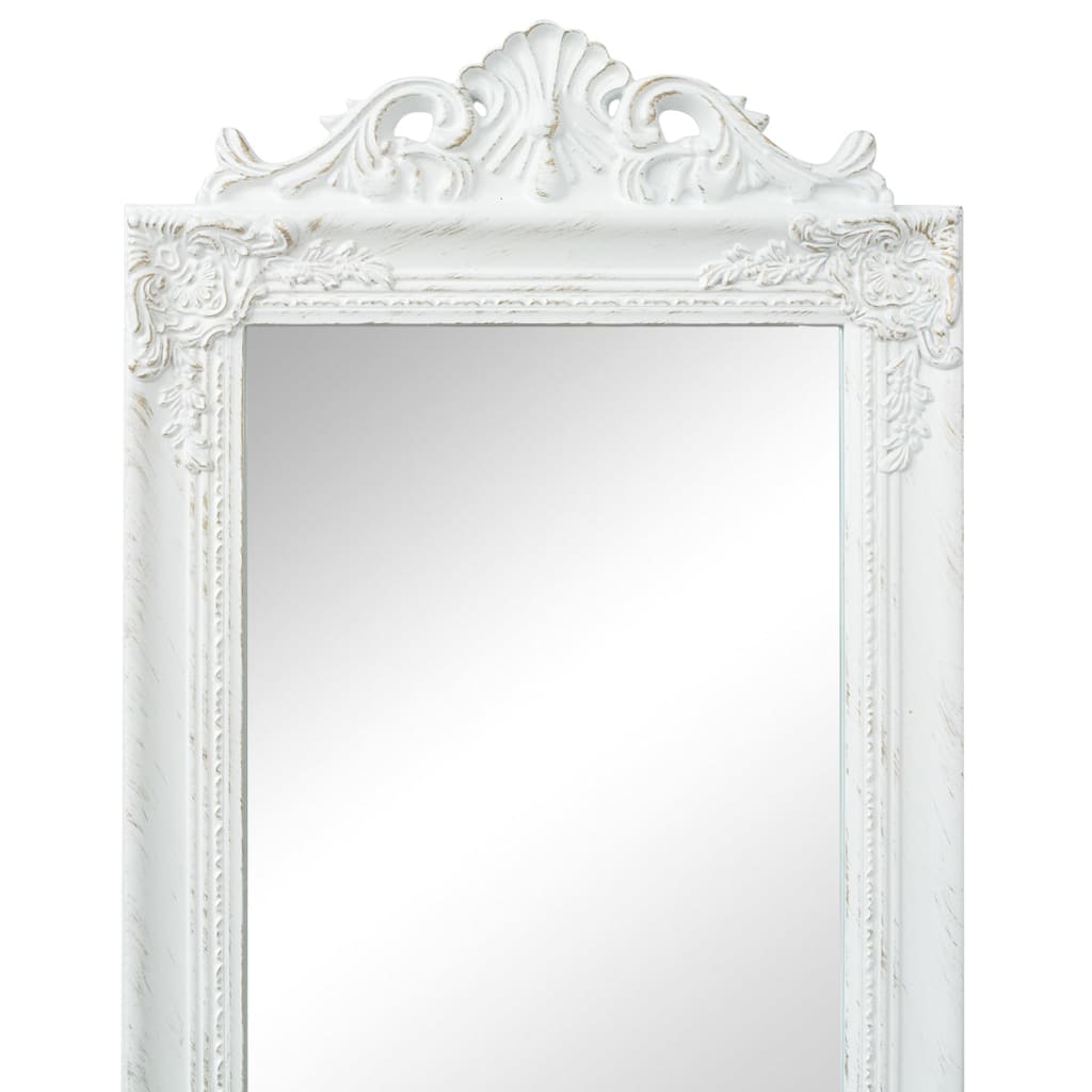 Oglindă în stil baroc independentă, alb, 160 x 40 cm Lando - Lando