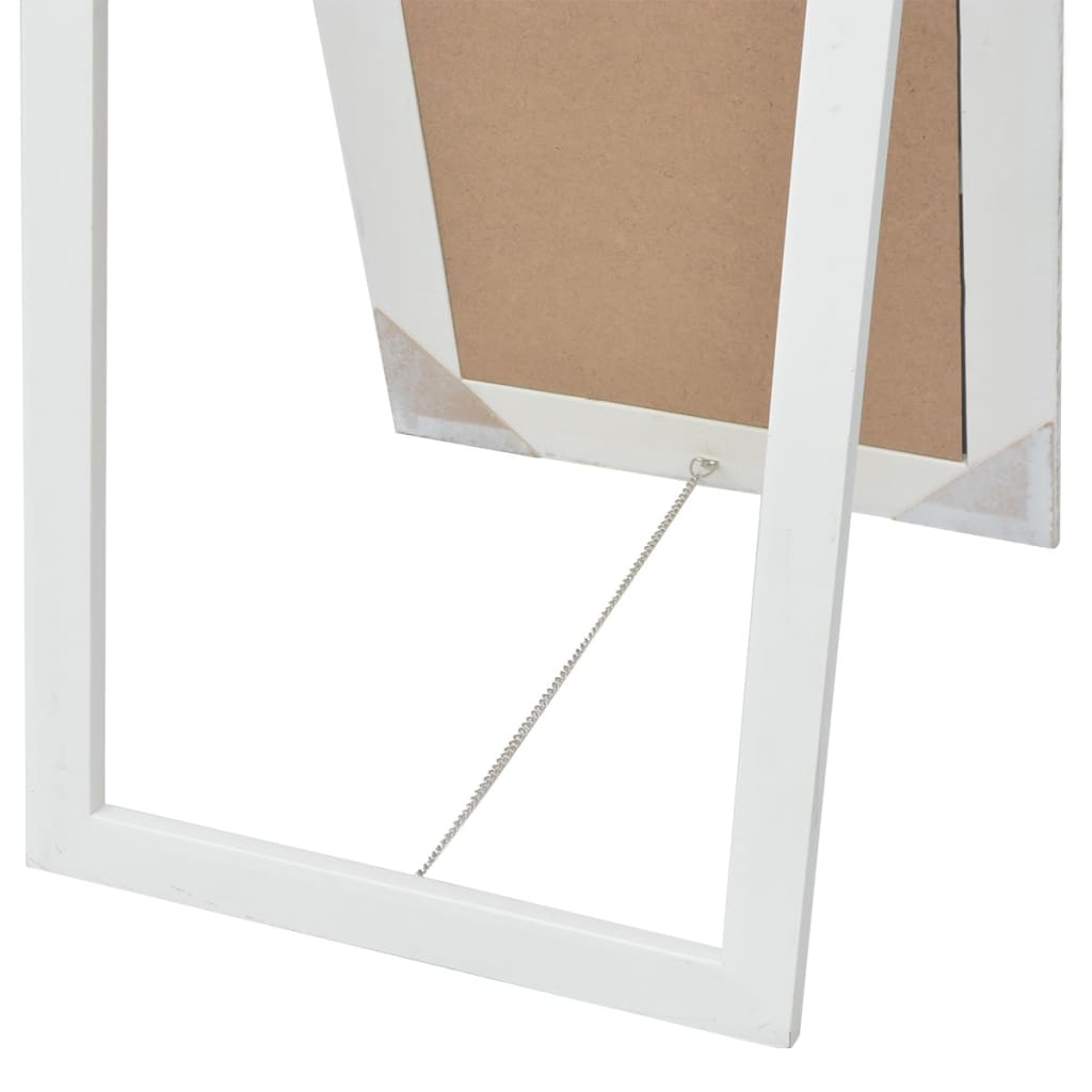 Oglindă în stil baroc independentă, alb, 160 x 40 cm Lando - Lando