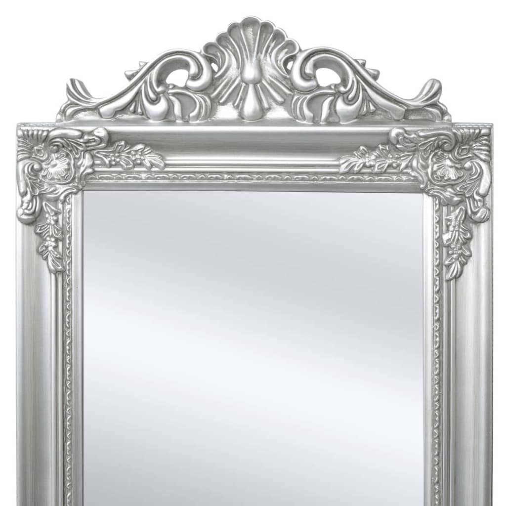 Oglindă verticală în stil baroc 160 x 40 cm argintiu Lando - Lando