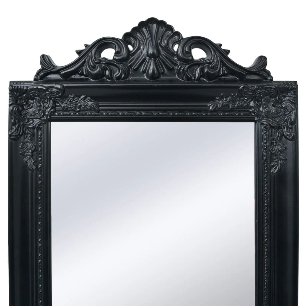 Oglindă verticală în stil baroc 160 x 40 cm negru Lando - Lando