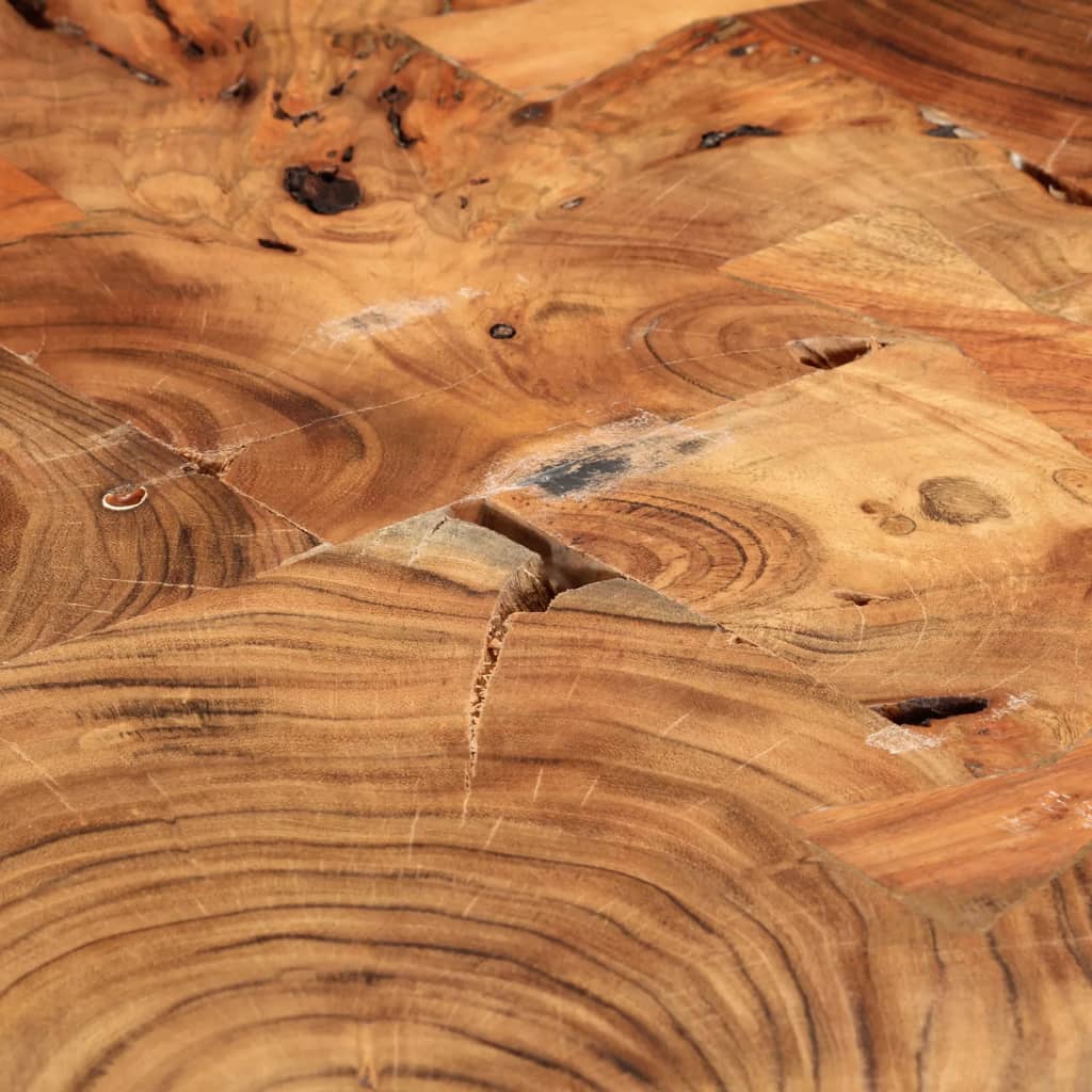 Masă bar lemn masiv de salcâm, model bușteni 90x60x110 cm - Lando