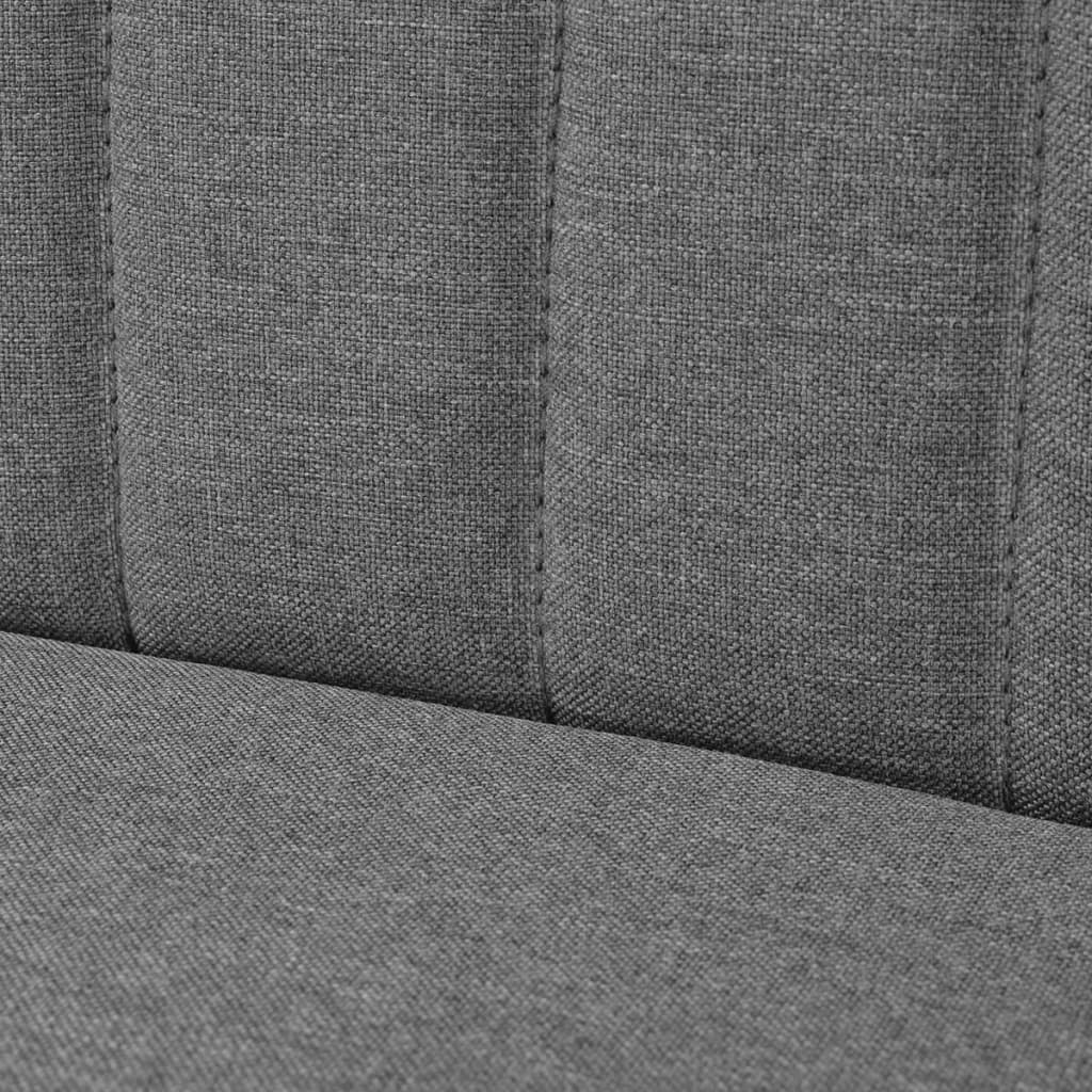 Canapea din material textil 117 x 55,5 x 77 cm, gri deschis - Lando