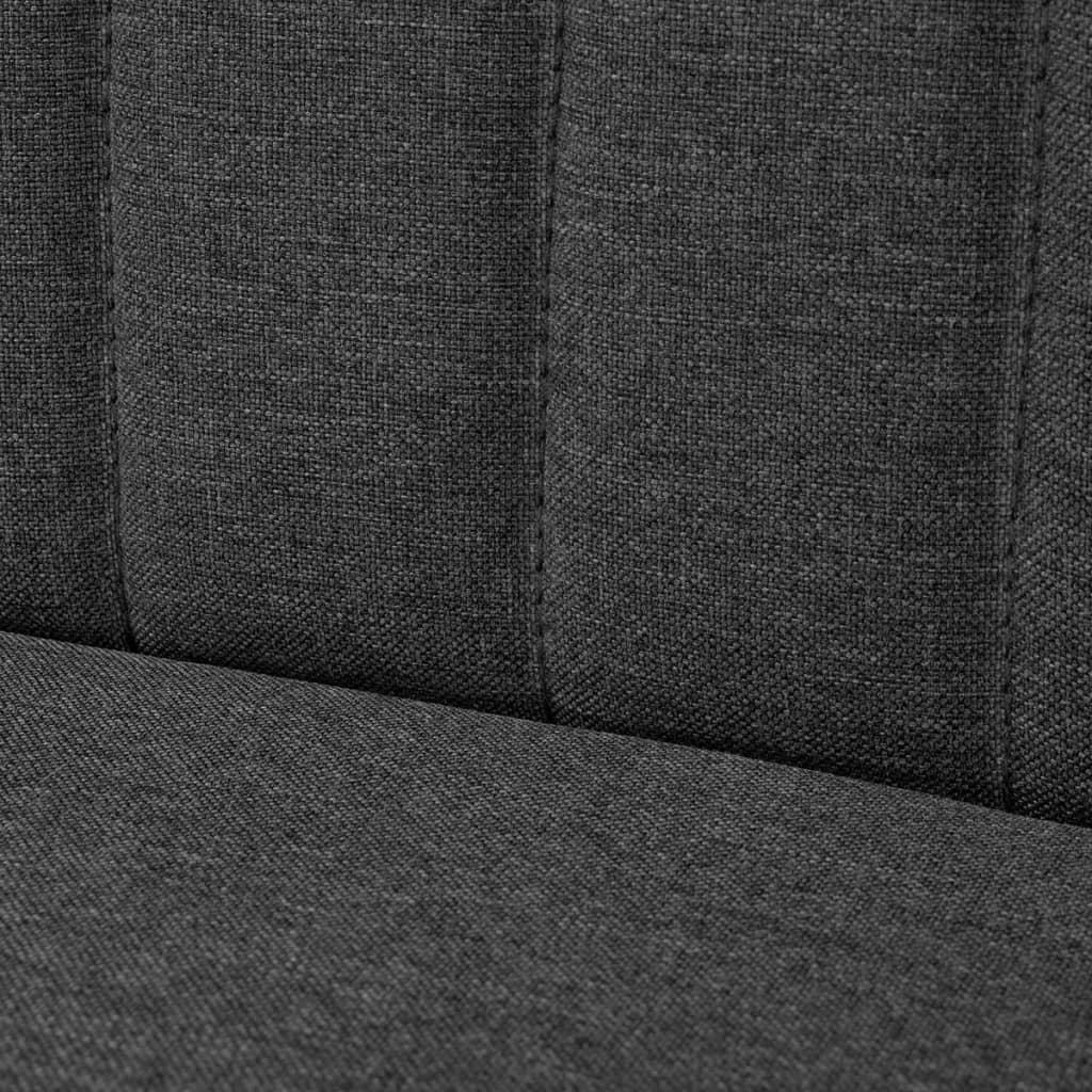 Canapea din material textil, 117 x 55,5 x 77 cm, gri închis - Lando