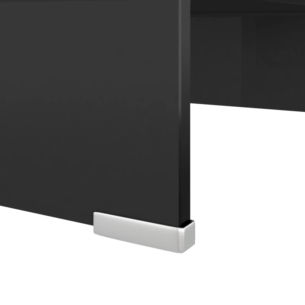 Stativ TV/Suport monitor, sticlă, 40 x 25 x 11 cm, negru Lando - Lando