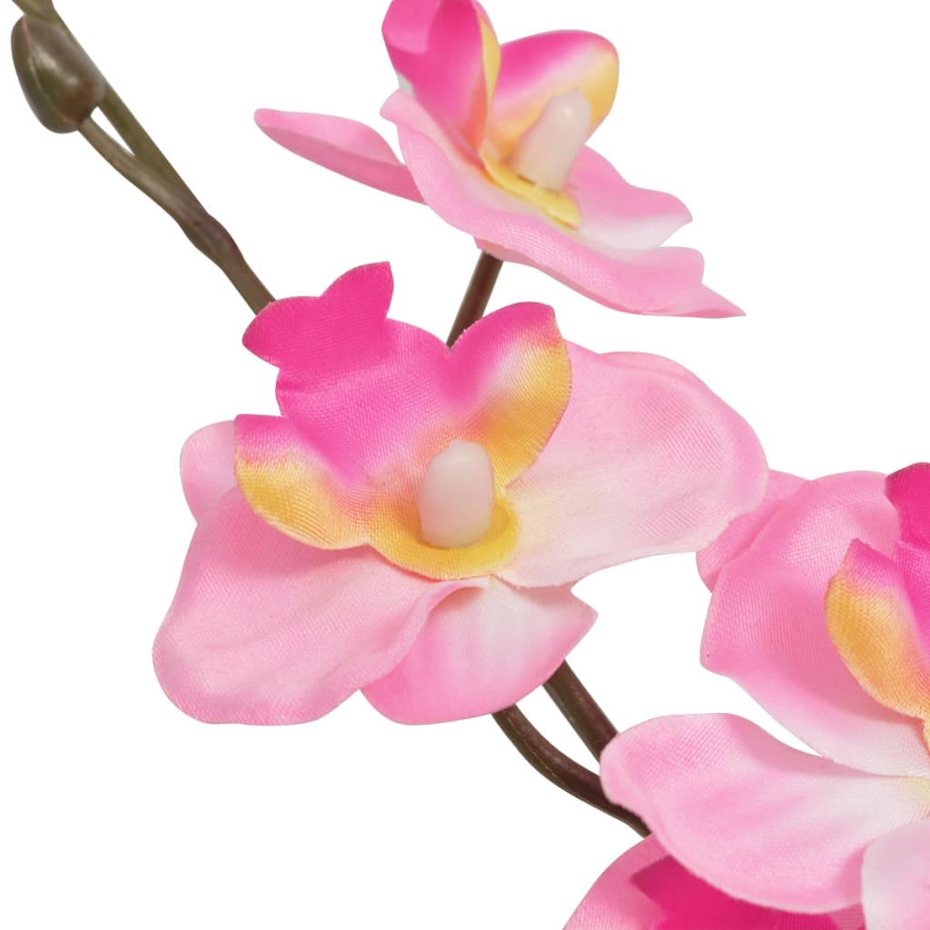 Plantă artificială orhidee cu ghiveci, 30 cm, roz - Lando