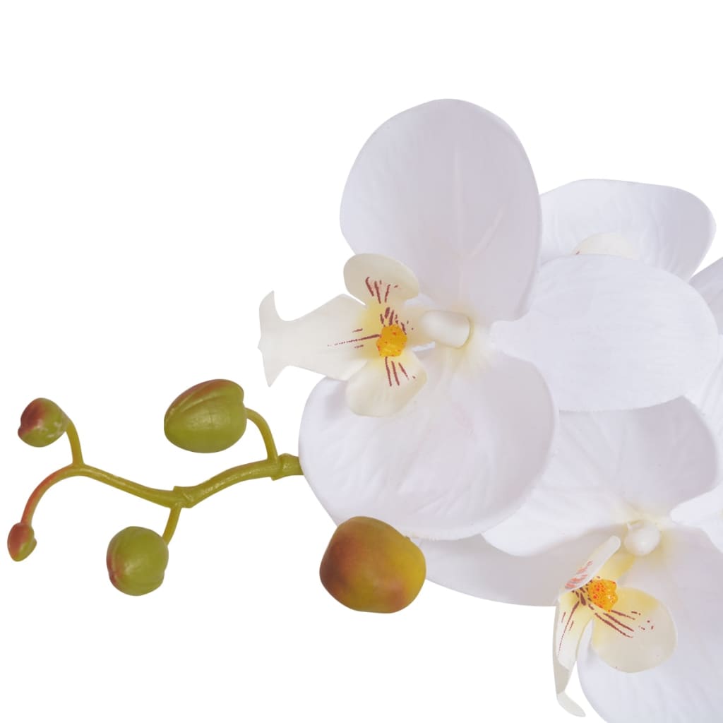 Plantă artificială orhidee cu ghiveci, 65 cm, alb Lando - Lando