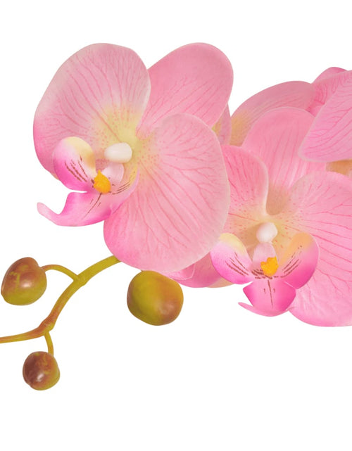 Încărcați imaginea în vizualizatorul Galerie, Plantă artificială orhidee cu ghiveci, 65 cm, roz - Lando
