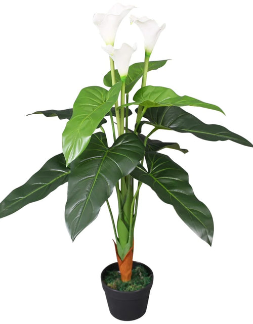 Загрузите изображение в средство просмотра галереи, Floare de cală crin artificială cu ghiveci, 85 cm, alb Lando - Lando
