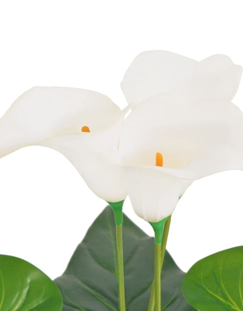 Загрузите изображение в средство просмотра галереи, Floare de cală crin artificială cu ghiveci, 85 cm, alb Lando - Lando
