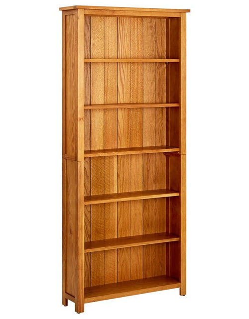 Загрузите изображение в средство просмотра галереи, Bibliotecă cu 6 rafturi, 80 x 22,5 x 180 cm, lemn masiv stejar Lando - Lando
