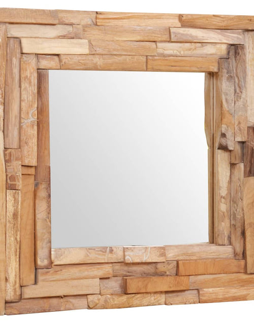 Încărcați imaginea în vizualizatorul Galerie, Oglindă decorativă din lemn de tec, 60 x 60 cm, pătrat Lando - Lando
