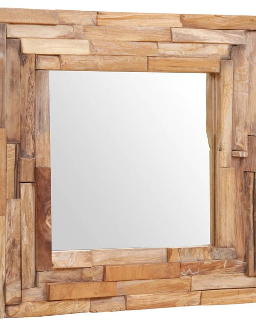 Загрузите изображение в средство просмотра галереи, Oglindă decorativă din lemn de tec, 60 x 60 cm, pătrat Lando - Lando

