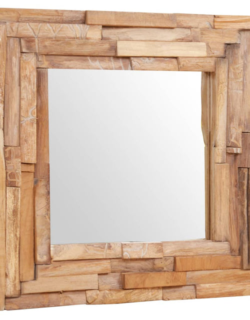 Загрузите изображение в средство просмотра галереи, Oglindă decorativă din lemn de tec, 60 x 60 cm, pătrat Lando - Lando
